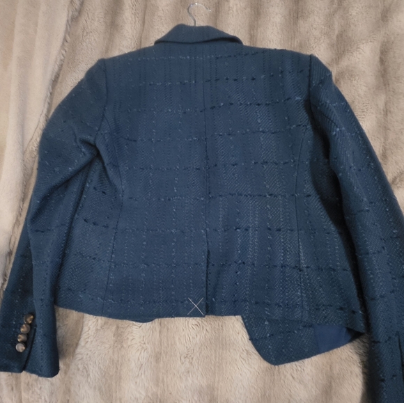 Ann Taylor Women's Newbury Blazer Tweed In Teal. NWT Size 2 - Picture 10 of 10